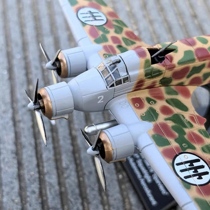 11cm Long 1/144 Scale Diecast SM.79 Sparviero Bomber Model Aircraft Toy