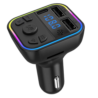 Car FM Transmitter Adapter Radio MP3 Player Type-C Dual USB Fast Charger