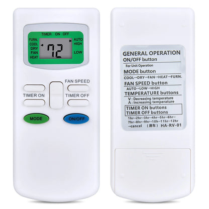 Remote Control For Carrier Air-V RV Air Conditioners 12-50095-00 12-50074-00
