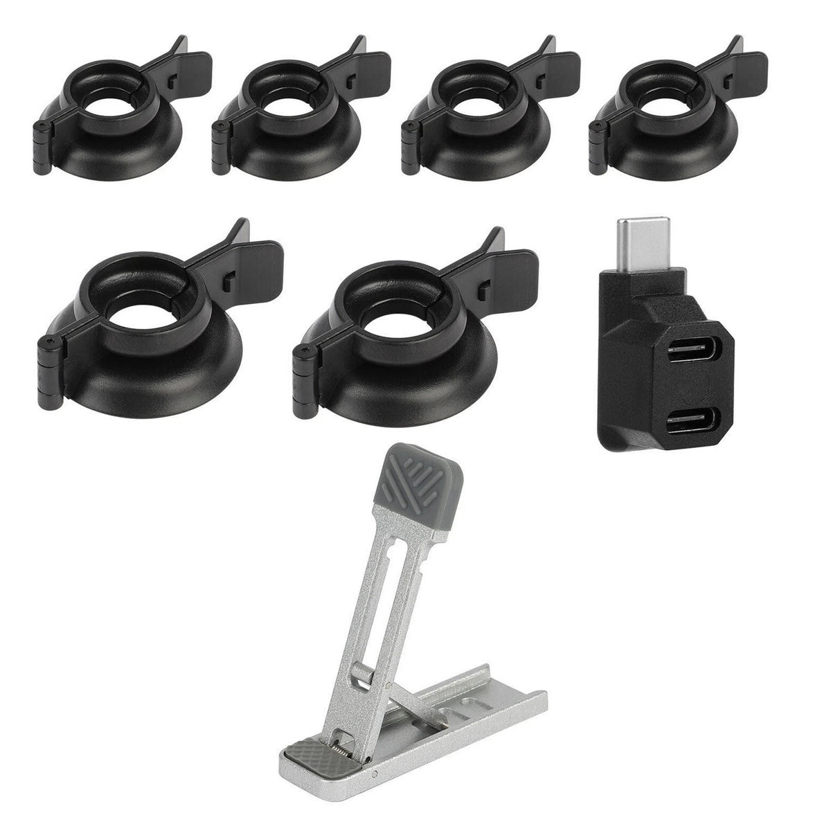 Thumb Grip Cap Cover&Back Bracket & Type-C Adapter For Steam Deck/Switch/OLED c