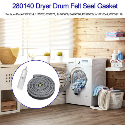 280140 Dryer Drum Felt Seal Gasket Compatible With Whirlpool Maytag Kenmore...