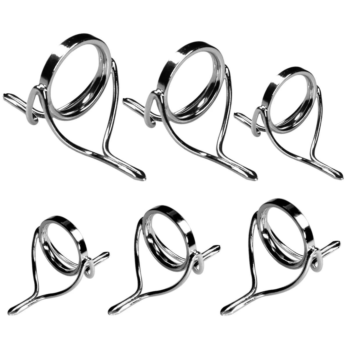 QualyQualy 6pcs Spinning Fishing Rod Guides Repair 2.2", D -