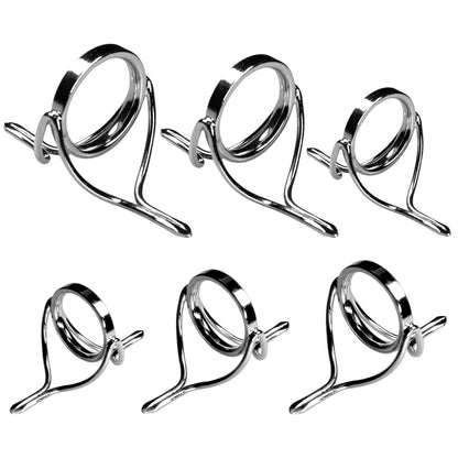 QualyQualy 6pcs Spinning Fishing Rod Guides Repair 2.2", D -
