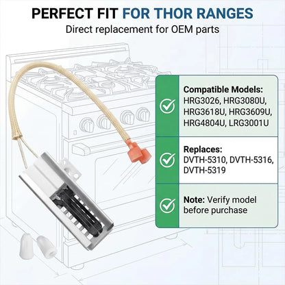 NR038KX  Upgraded Gas Range Oven Ignitor Compatible with Thor, HRG3026...