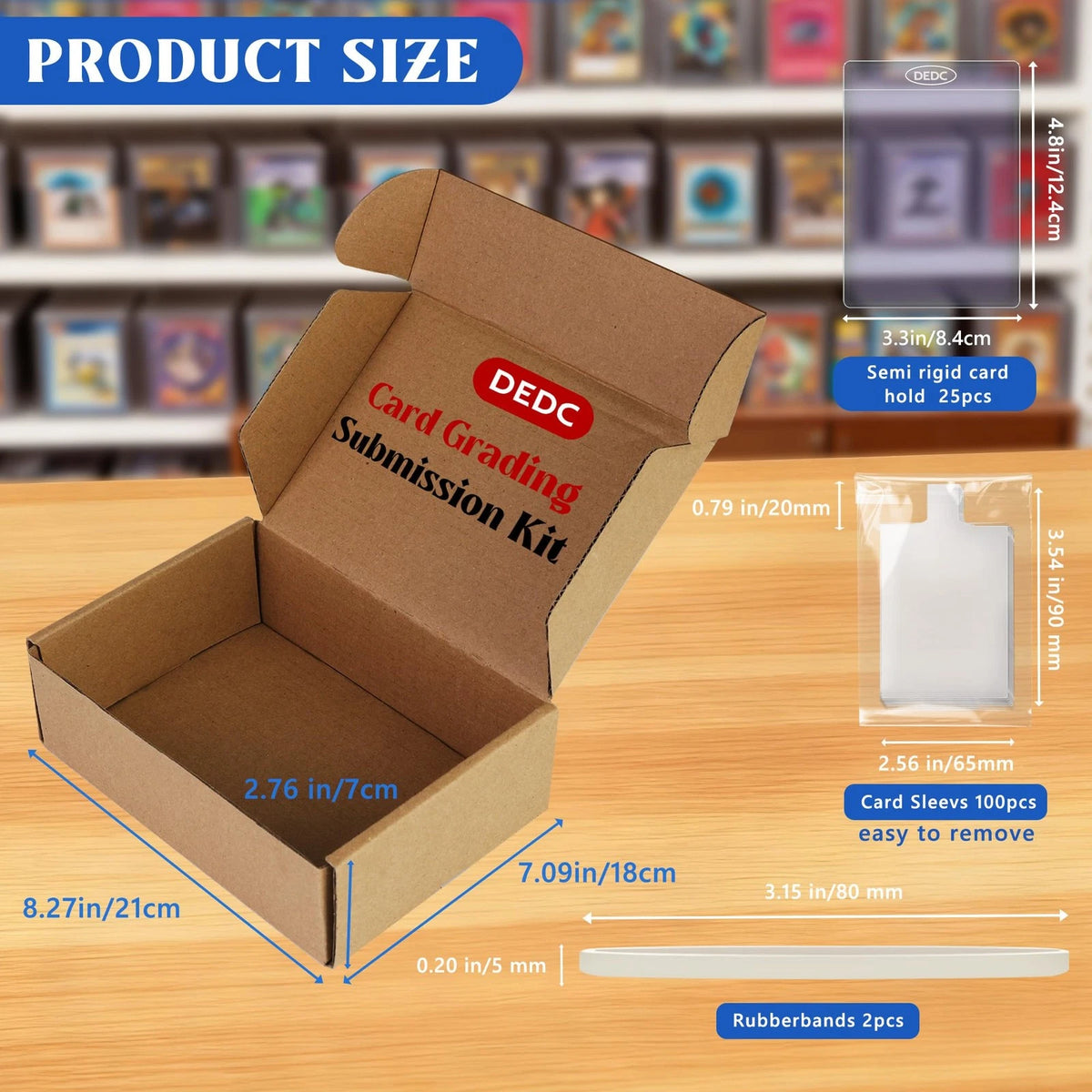 DEDC Card Grading Submission Kit Mailing with 4-set- PSA, White