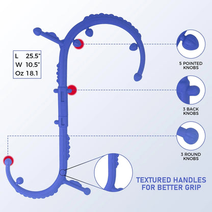 Massage Stick,Handheld Trigger Point Back and Neck Massager Cane, Deep Blue