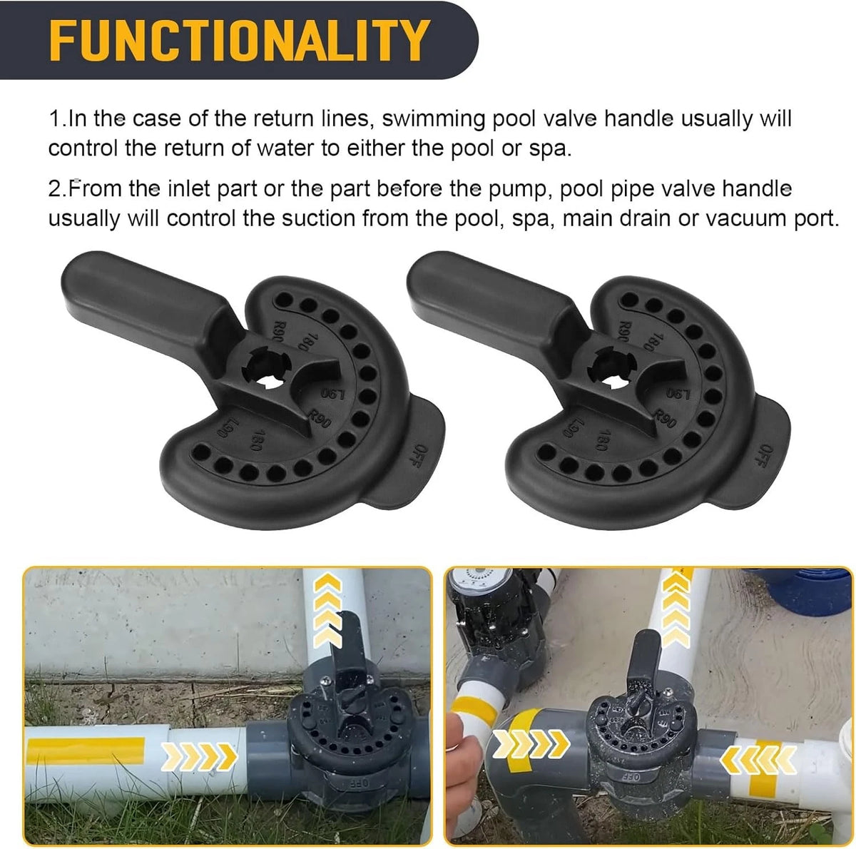 270028 Valve Handle Replacement for Pentair 2 Way and 3 Diverter Pool...