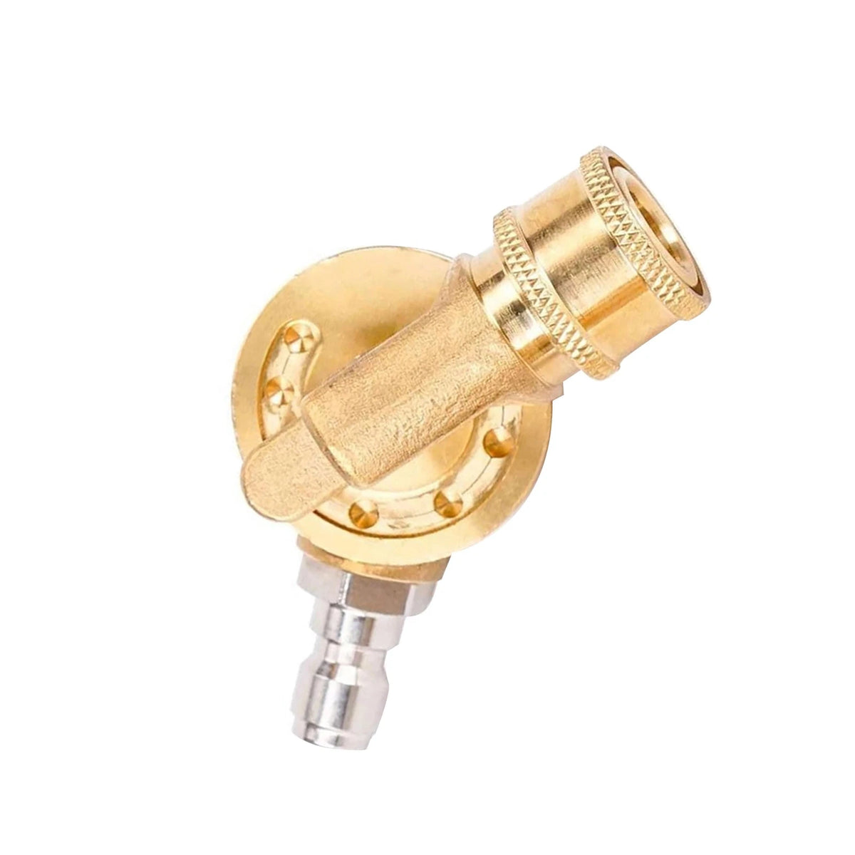 7 Angles Rotating Coupler 4500 PSI 1/4 QC Brass Adapter For High Pressure Hose