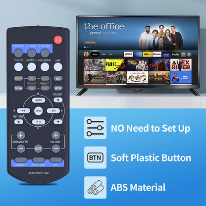 FSR50 WY57780 For Yamaha Soundbar Remote Control YHT-S401BL SR-301 NS-BR301