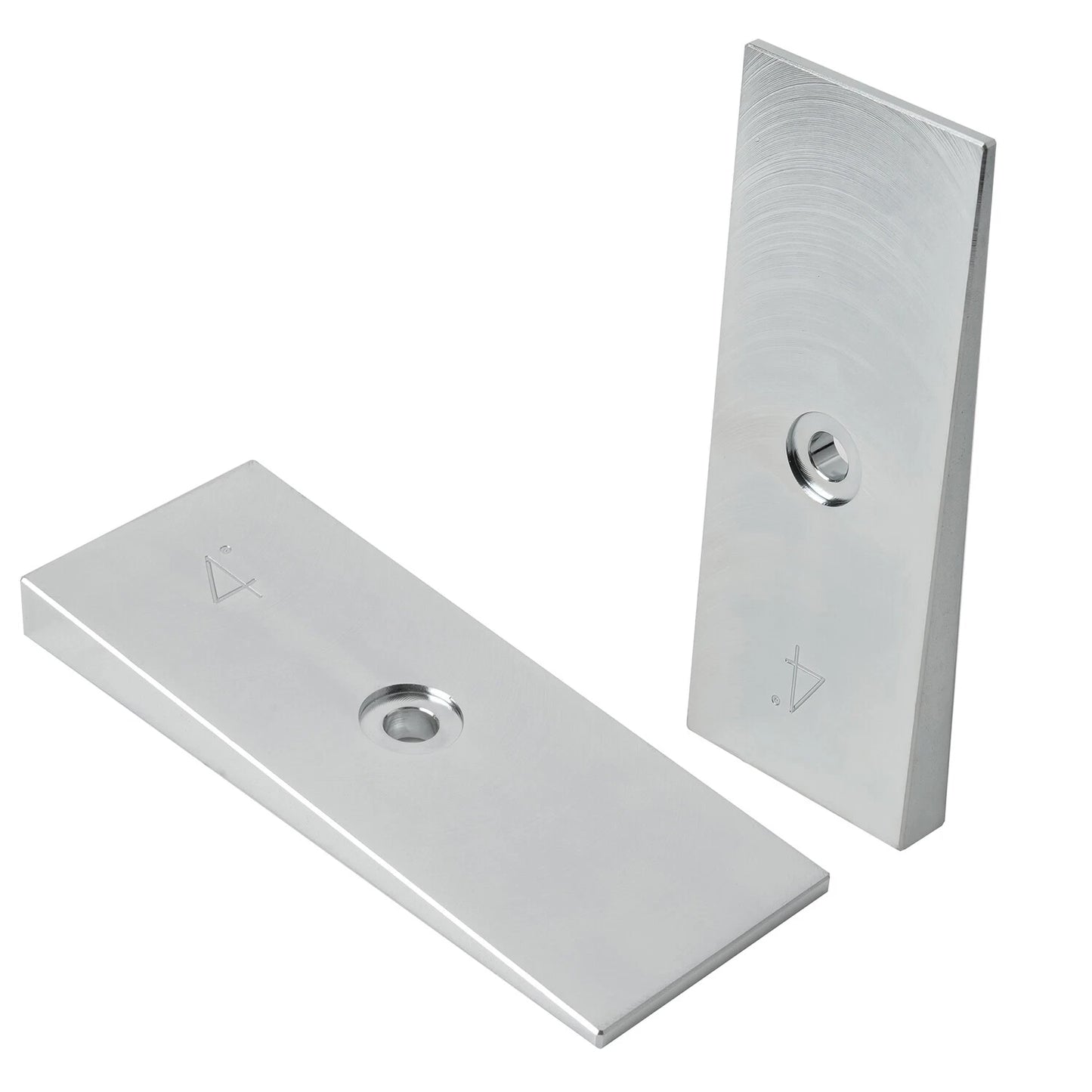2" Wide 4°Degree Steel Leaf Spring Degree Shims Sliver - Set of 2