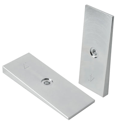2" Wide 4°Degree Steel Leaf Spring Degree Shims Sliver - Set of 2