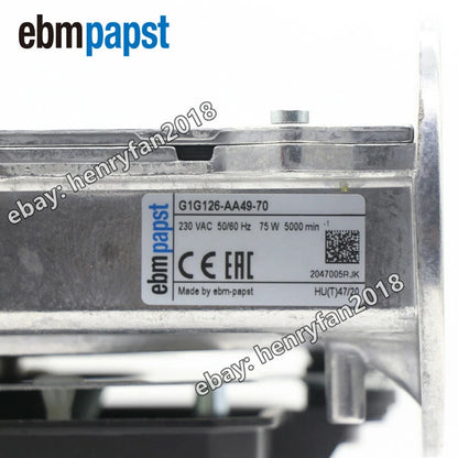 Ebmpapst G1G126-AA49-70 Blower Fan 230VAC 75W ??126MM Centrifugal Cooling Fan
