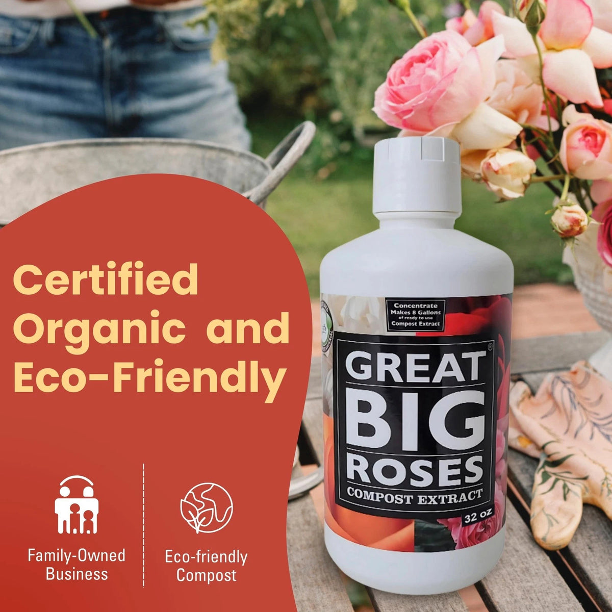 Great Big Roses – Soil and Rose Fertilizer Booster to Grow The Best 32 Ounces