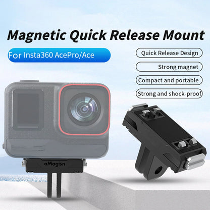 1*ABS Camera Magnetic Quick Release Mount Base Adapter For Insta360 AcePro/Ace