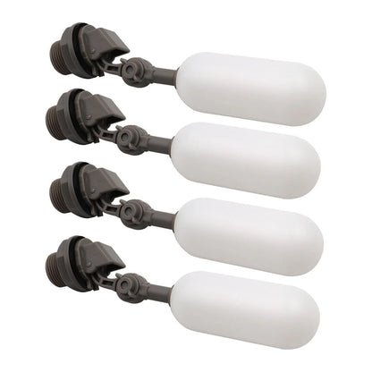 4pcs 1/2" Ball Float Valve Adjustable Arm Water Level Control Auto Fill Stop