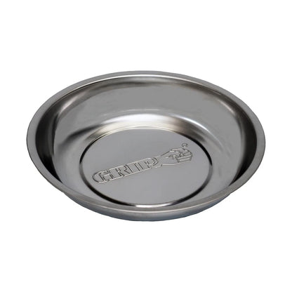 GRIP 6" Stainless Steel Magnetic Parts Tray - Secure x x 1.5", Silver