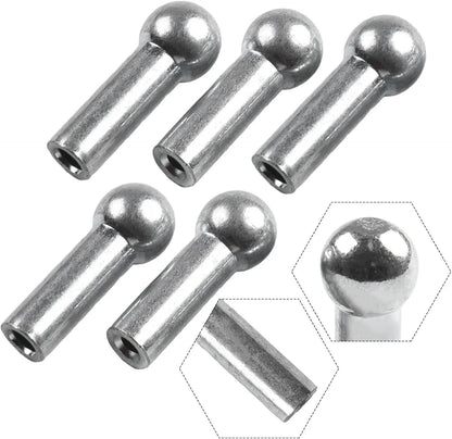 5 Pack Gym Pulley Machine Stopper Cable Ball For diameter 5mm Cable, Silver