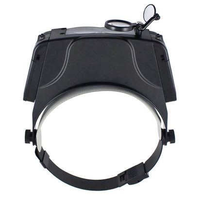 1.5X 3X 9.5X 11X LED Jeweler Head Magnifier Illuminated Visor Glasses 3 Lens