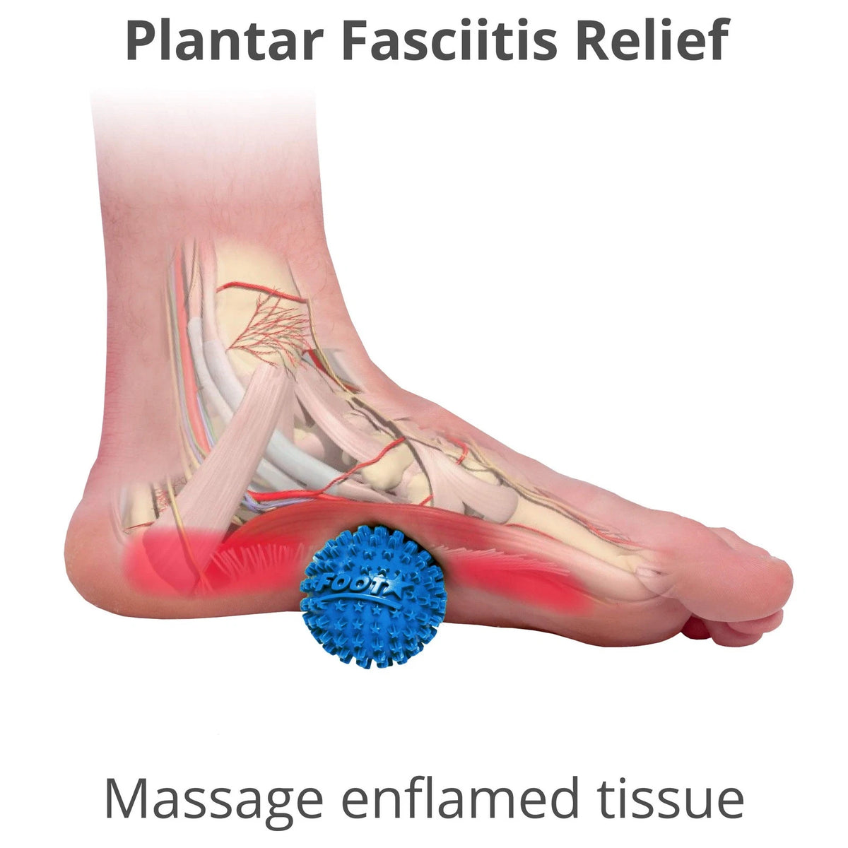 Body Back Foot Star® Massager Ball and Plantar Fasciitis Roller 2 Pack, Blue