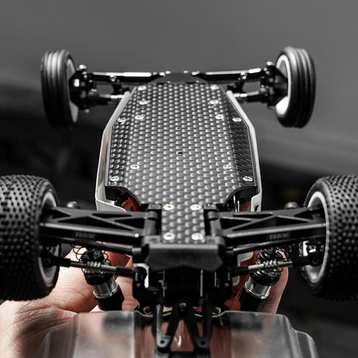 INJORA Carbon Fiber Chassis for 1/24 Buggy Losi Micro-B Upgrade, 8g