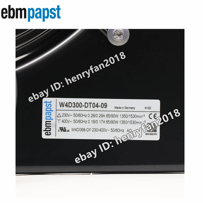 Ebmpapst W4D300-DT04-09 W4D300-DA04-09 Axial Fan 230/400VAC 65/90W Cooling Fan