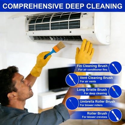 LEARNIBEE 14Pcs Mini Split Cleaning Kit, Professional Large, Blue