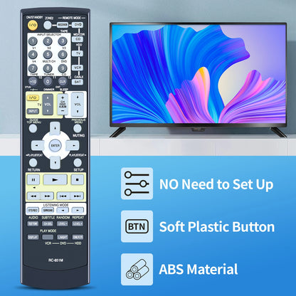 RC-651M Remote Control For Onkyo Receiver HT-L970 TX-SR573S TX-SR603XS