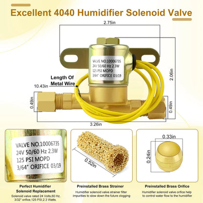 4040 A2012-S118 600 550 Solenoid Valve fit for Aprilaire Whole House Yellow