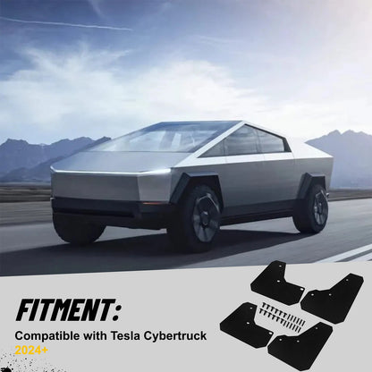 4x Mud Flaps Splash Guards For Tesla Cybertruck 2024+ Accessories Front & Rear