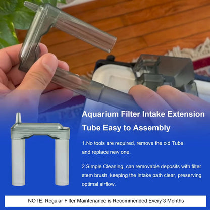 HEBRAR Aquarium Filter Intake Extension Tube, U Tube Compatibility with Clear