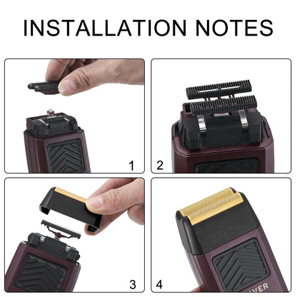 Professional Shaver Shaper Replacement Super Close Gold Foil and Cutter