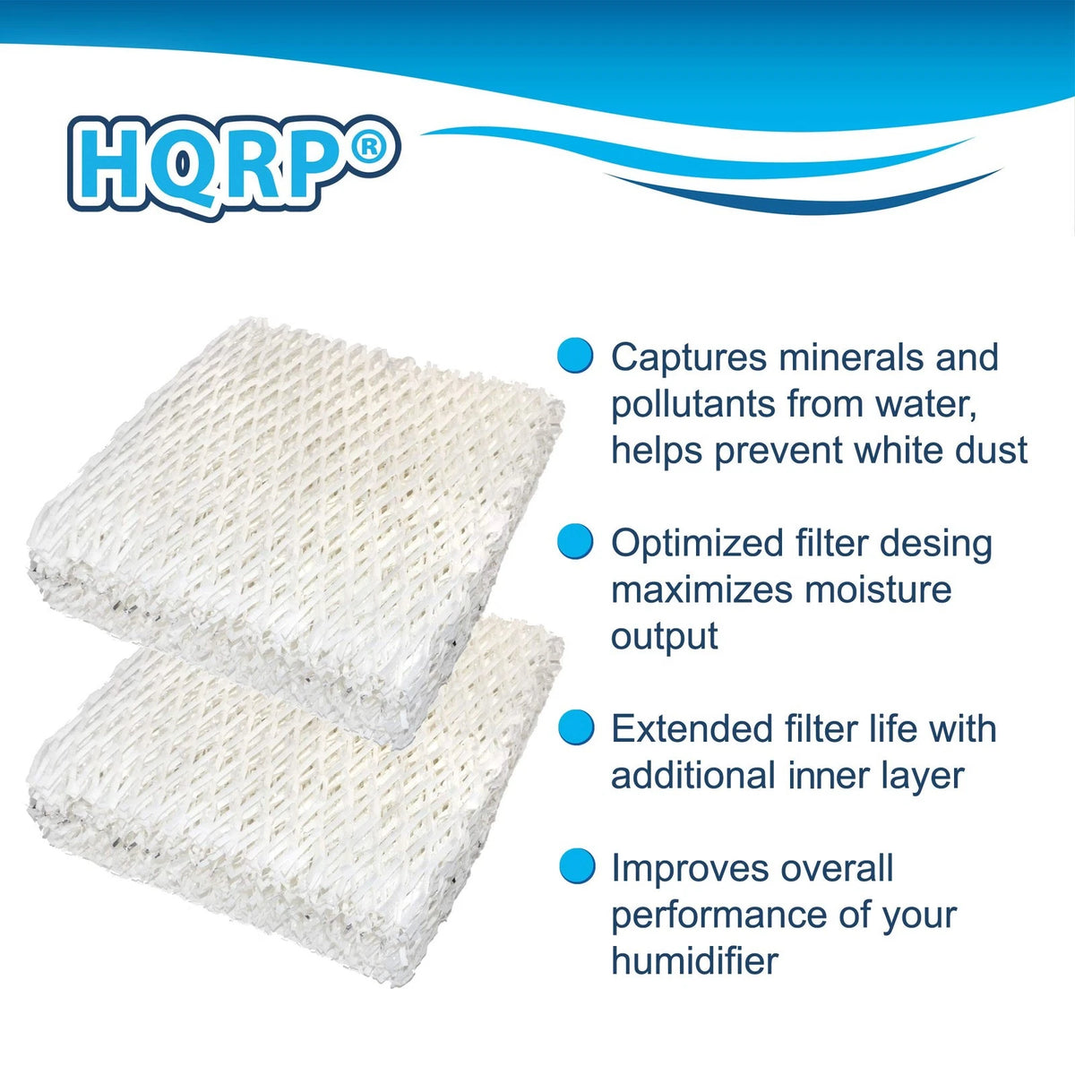 HQRP 2-Pack Humidifier Wick Filter Compatible with Sears Kenmore 14803,...