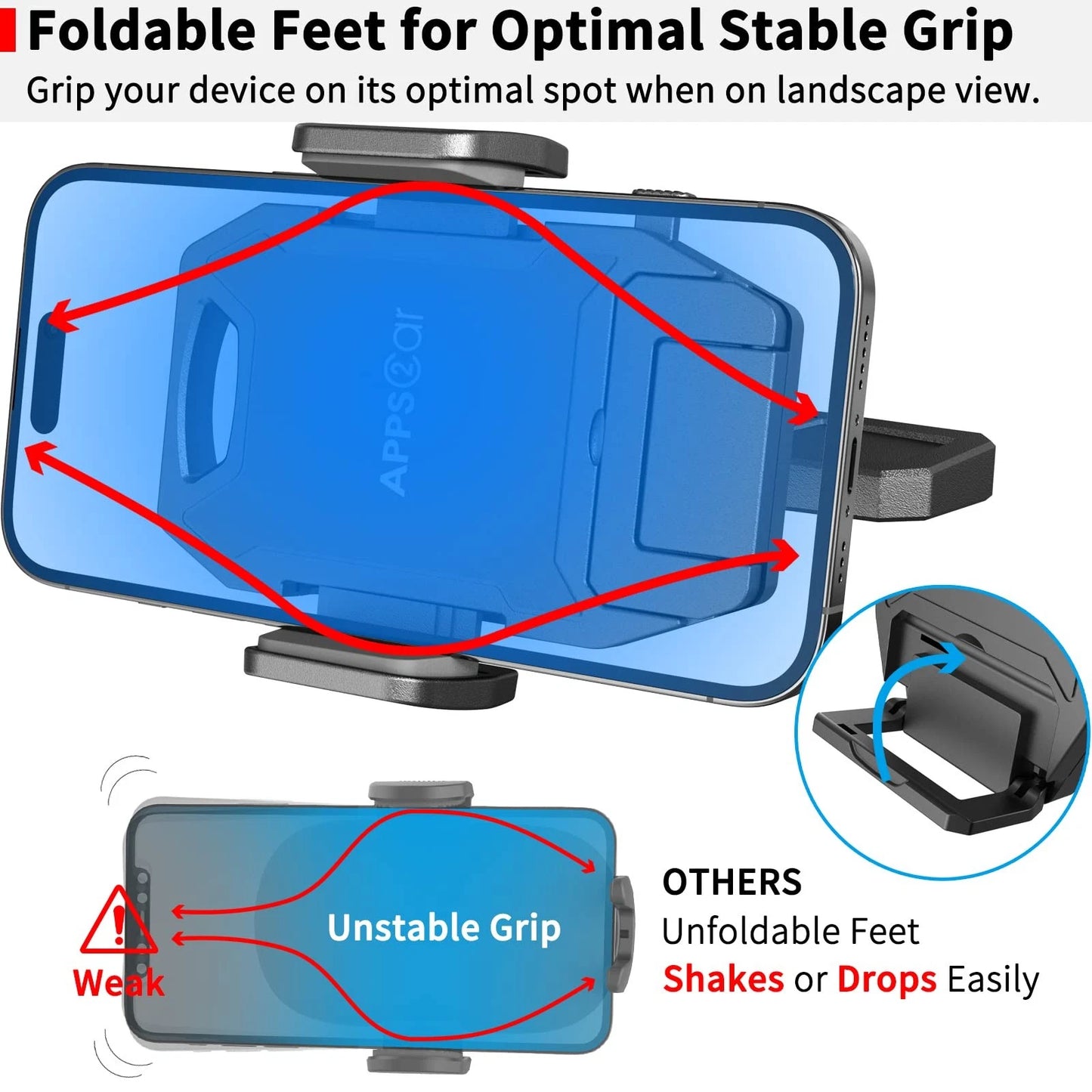 APPS2Car Sturdy CD Slot Phone Mount with One Hand Operation Medium, Black