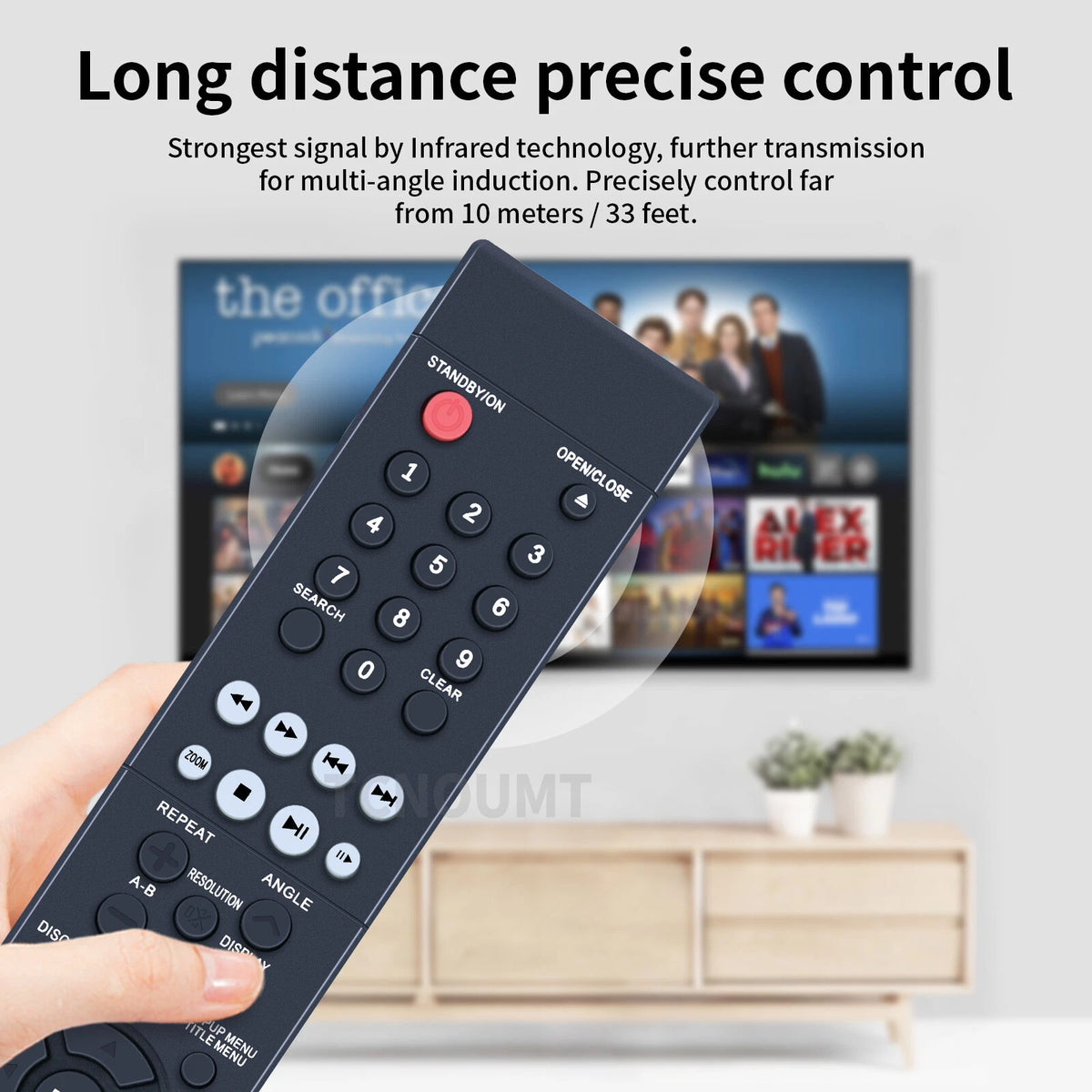 BD003 Remote Control For Insignia DVD Player NS-WBRDVD2 NS-WBRDVD2-CA