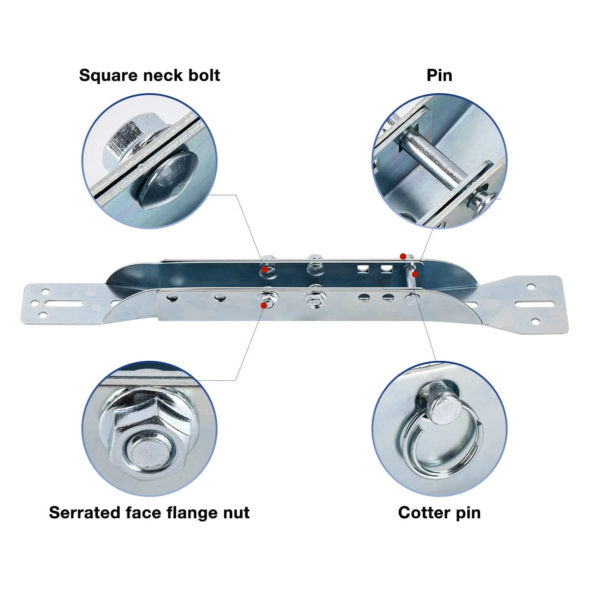 HOME MASTER HARDWARE 2 Pack Garage Door Parts Reinforcement Silver