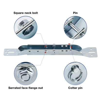 HOME MASTER HARDWARE 2 Pack Garage Door Parts Reinforcement Silver