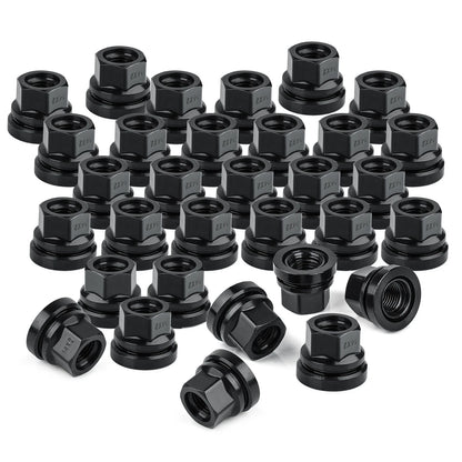 Wheel Lug Nuts for Ford F250/F350 1999-2002 M14x2.0 Thread 32pcs Black Set