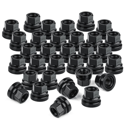 Wheel Lug Nuts for Ford F250/F350 1999-2002 M14x2.0 Thread 32pcs Black Set