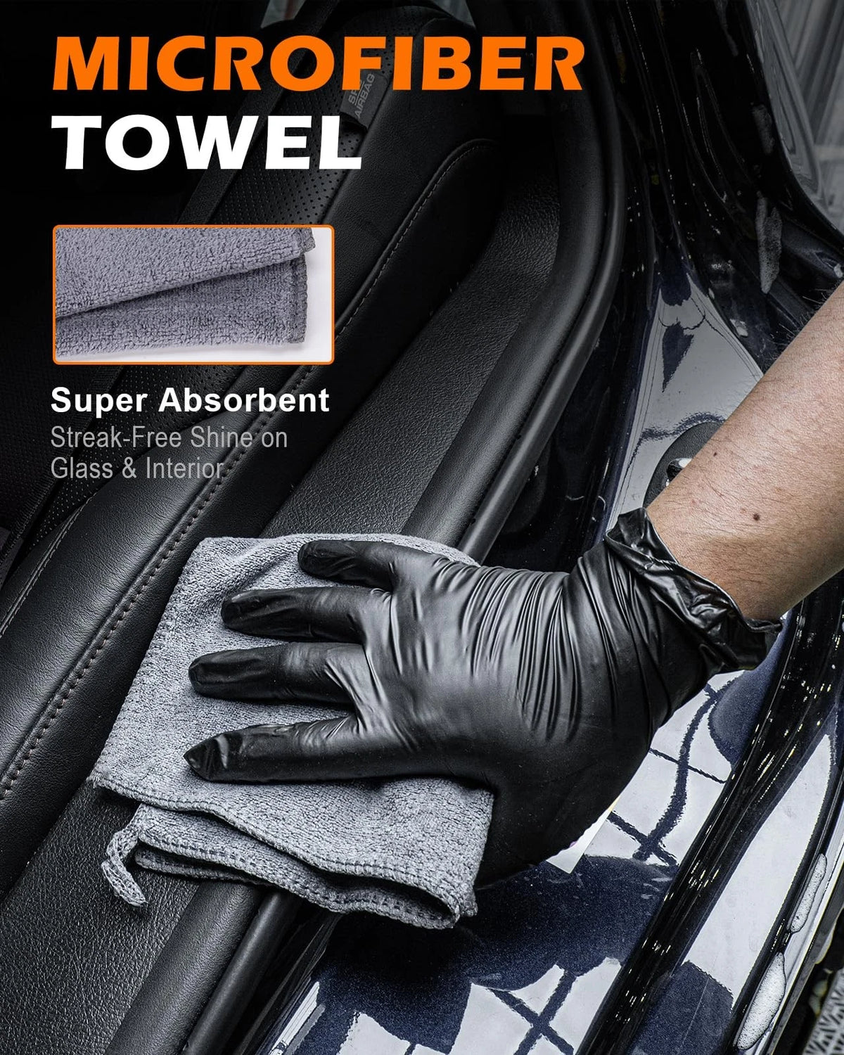 Viewmax 8PCS Car Interior Detailing Kit, Gifts for Men 8PCS, Gray