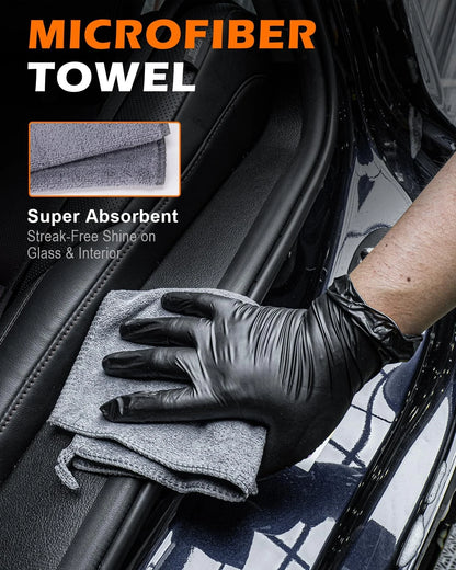 Viewmax 8PCS Car Interior Detailing Kit, Gifts for Men 8PCS, Gray