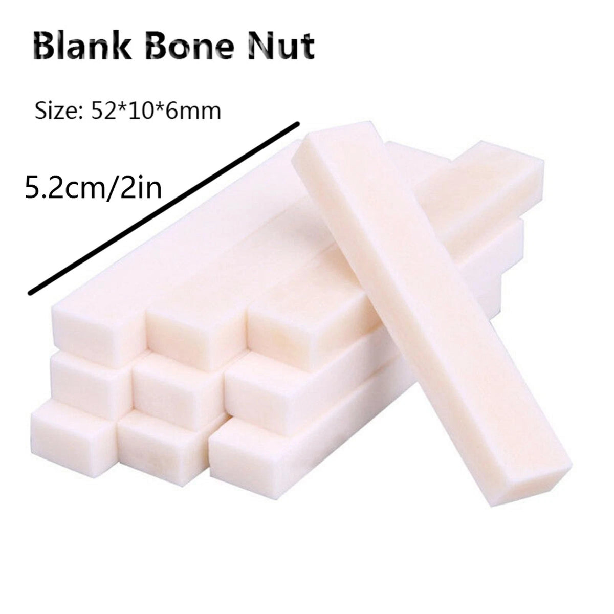 5PCS Hard Buffalo Bone Blank Saddle Nut for Accoustic Classical Guitar DIY