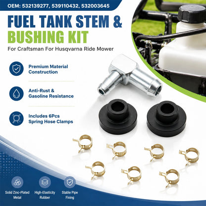 532003645 Fuel Tank Stem and Bushing Kit Fits for Poulan Power Tool Zinc Metal