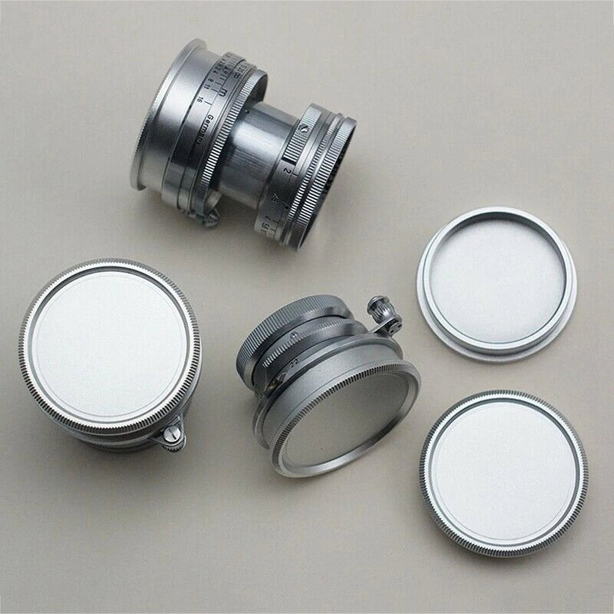 Aluminum Alloy Body Cap & Lens Rear Cap Cover Screw Mount For Leica M39 L39