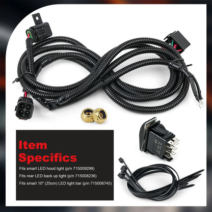 Smart LED Light Switch Wiring Harness For Can-Am Defender HD11 Replace 715009886