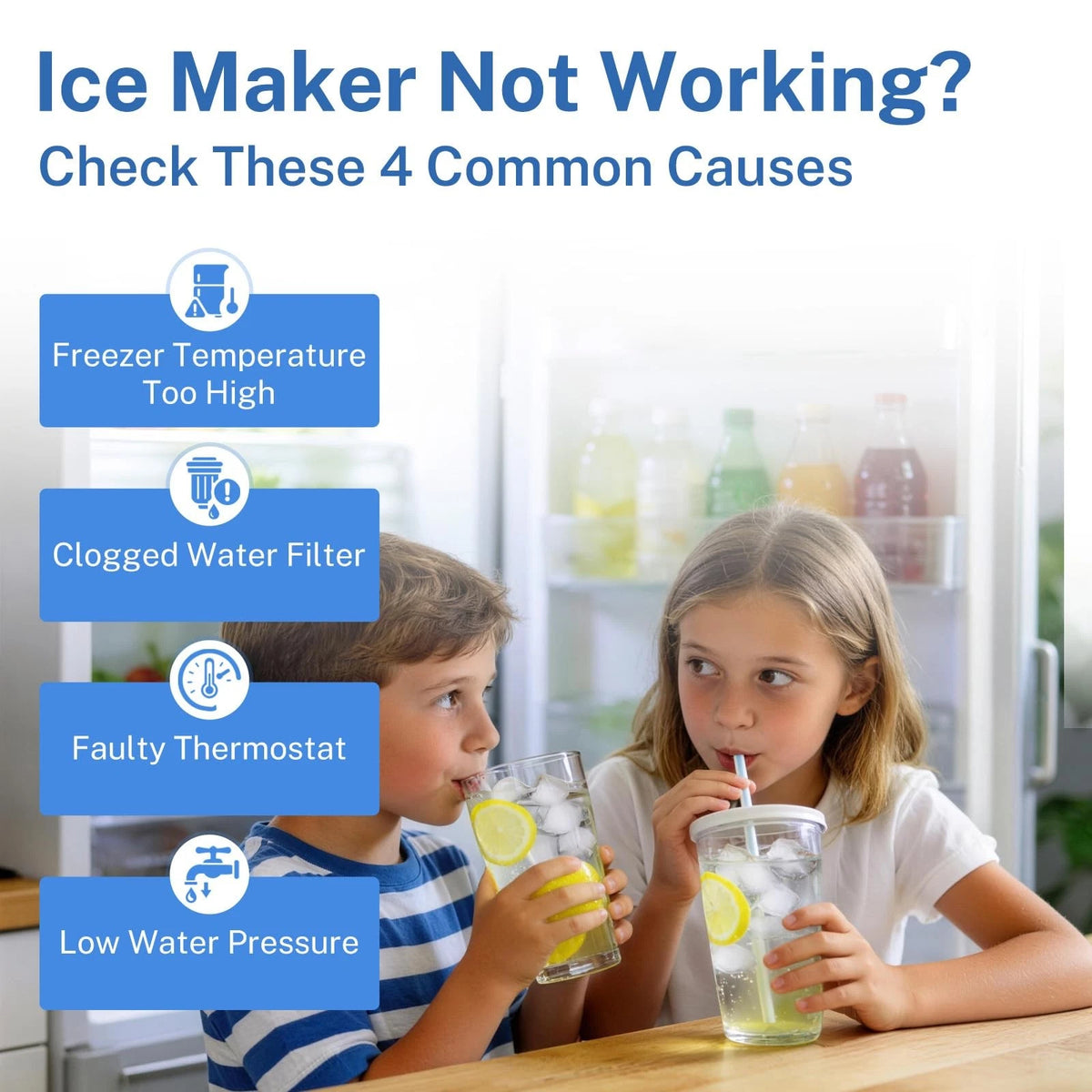 Nurfosttek 2198597 Ice Maker, 185W 115V 60Hz, Fit for Whirlpool, Maytag