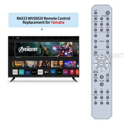 RAX23 WV50020 Remote Control For Yamaha Audio Receiver R-S300 R-S300BL