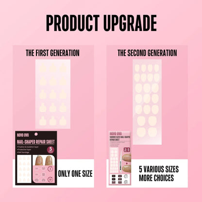 NOVO OVO Pre-cut Nail Shaped Medium, Various Sizes Repair Sheet