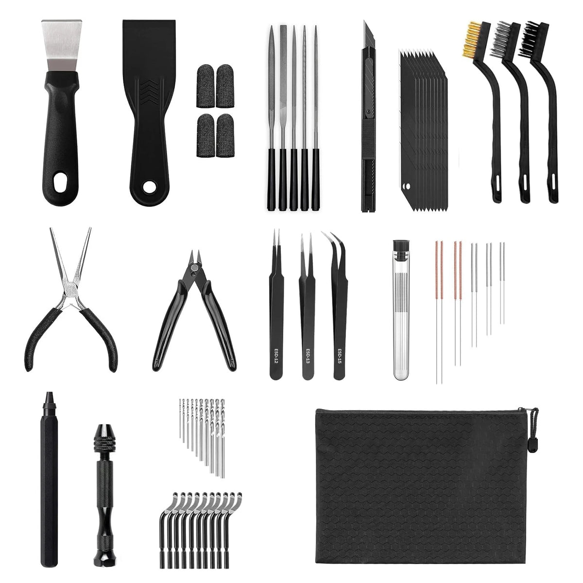 63 Pcs 3D Printer Tools, Printing & Cleaning Tool Kit 63 Set
