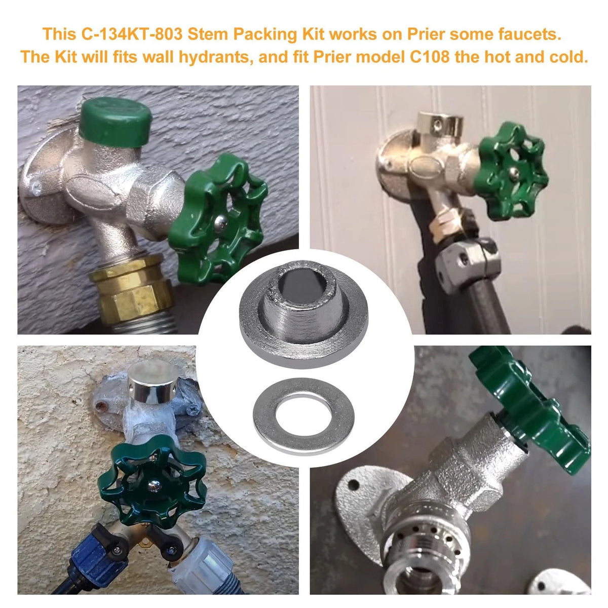 C-134KT-803 Stem Packing Kit Replace for Prier C-134/135/144/154, Fits for...