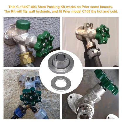 C-134KT-803 Stem Packing Kit Replace for Prier C-134/135/144/154, Fits for...